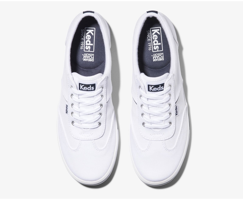 Tenis Keds Mujer Blancos - Courty - 6038-SLGNB